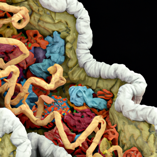 תמונה מיקרוסקופית המציגה את מבנה הסיבים התזונתיים